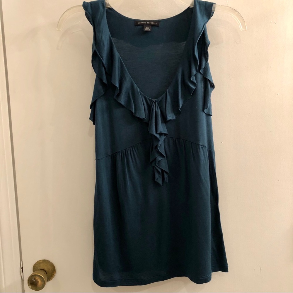 Banana Republic Teal Sleeveless Blouse